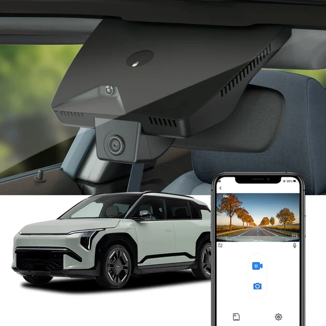 FITCAMX Integrert 4K Dashcam (foran+bak) Kia EV3 (2024-->) 