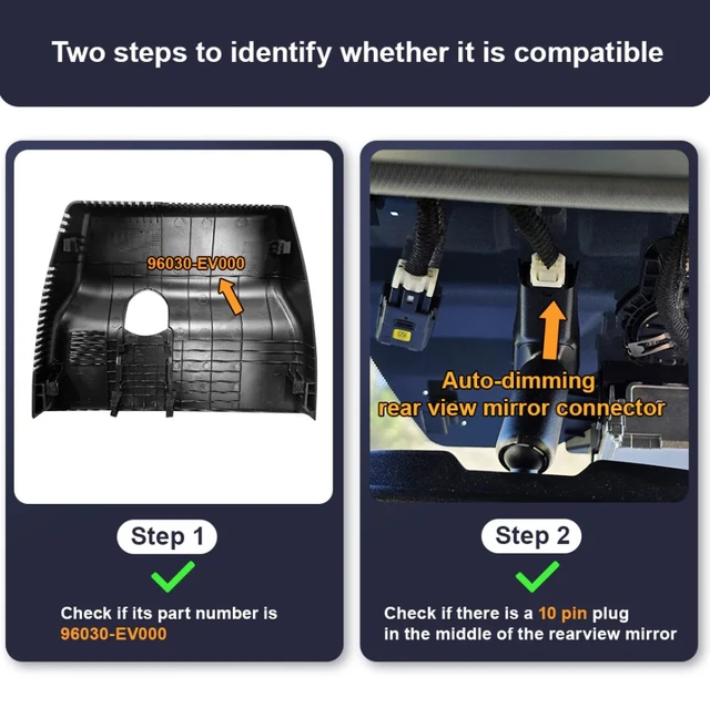 FITCAMX Integrert 4K Dashcam (foran+bak) Kia EV3 (2024-->) 