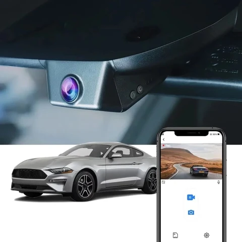FITCAMX Integrert 4K Dashcam (foran+bak) Ford Mustang (2015 - 2023)