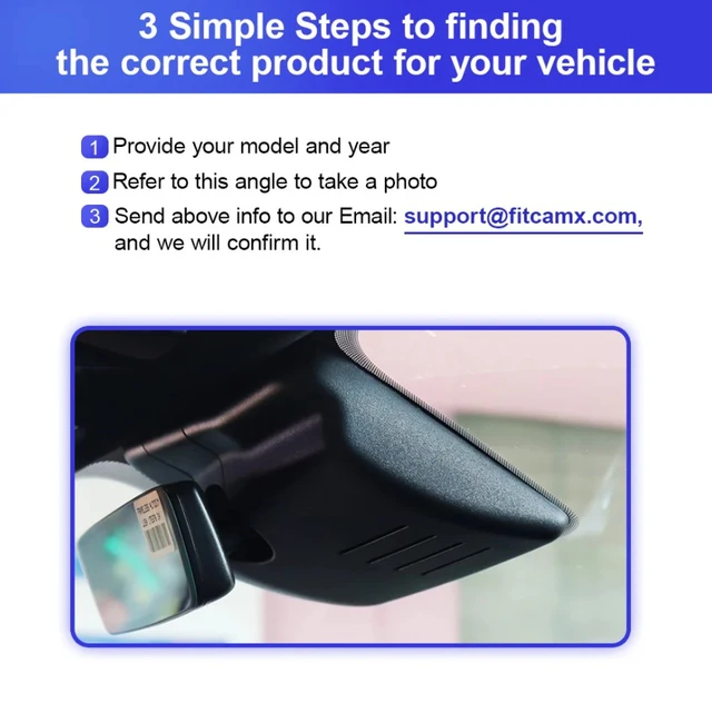 FITCAMX Integrert 4K Dashcam (foran) Ford Mustang (2014 - 2023) 