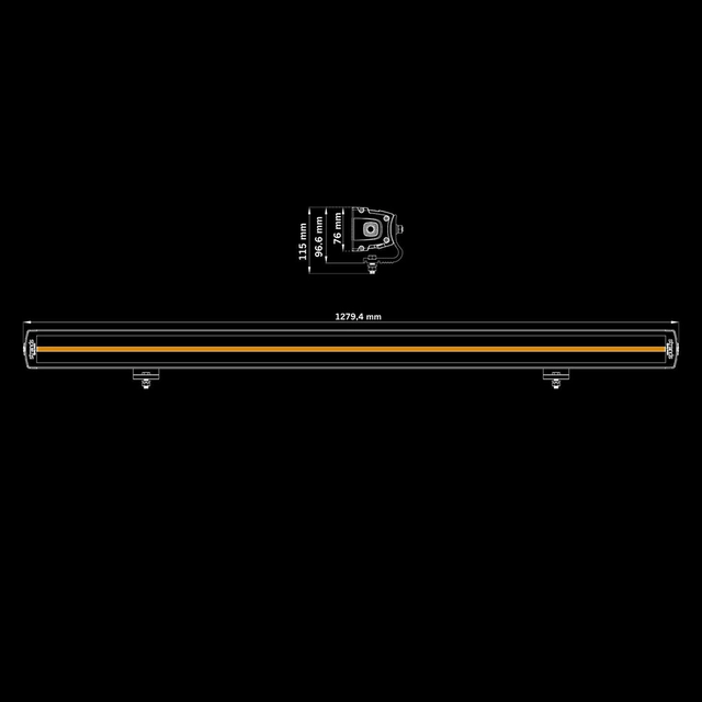 STRANDS SIBERIA XPA DR LEDBAR 50" orange Dobbel radet LED-bar på 50", 30000 Lumen 