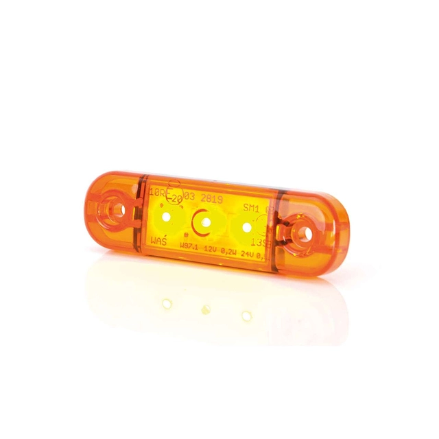 Strands Sidemarkeringslys m/3 LED Orange 10-36V 