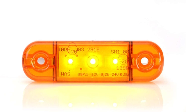 Strands Sidemarkeringslys m/3 LED Orange 10-36V 
