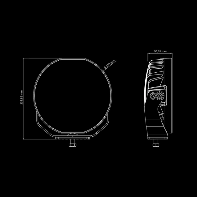 Strands SKYLORD, 9" Hvit LED ekstralys, 144 Watt, 11.000 Lumen 