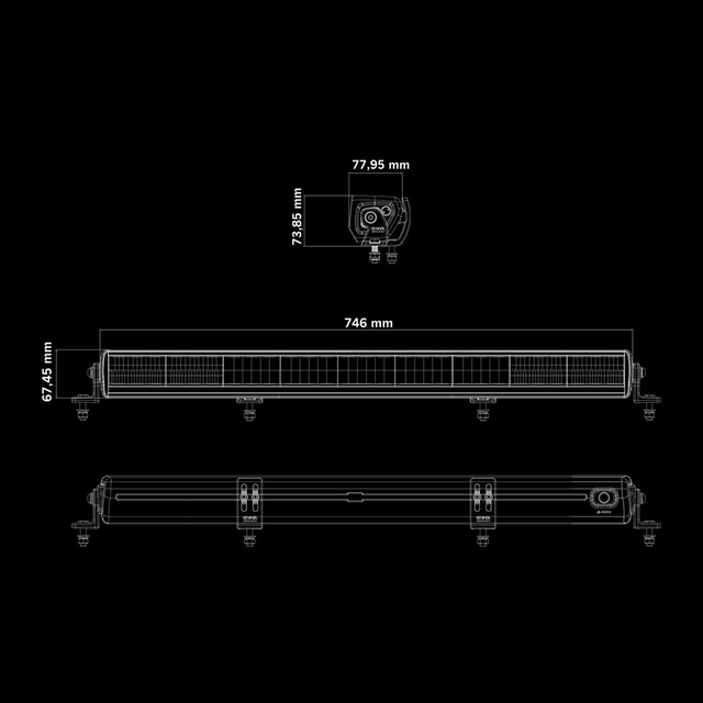 Strands Skylord 30" Dobbel radet LED-bar på 30",26.000 Lumen 