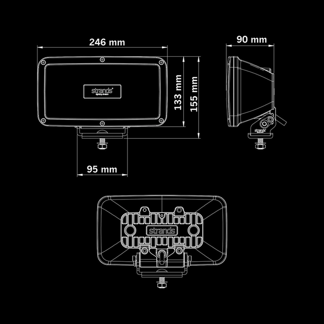 Strands IZE LED og REX Old School Arbeidslys, varm hvit / orange posisjons 
