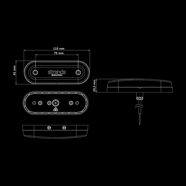 Strands FOR9T Gravity  posisjonslys Hvitt 