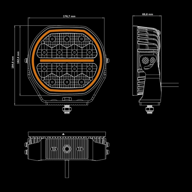 Strands Big Energy 2.0, 7" LED ekstralys, 98 Watt, 9.100 Lumen 