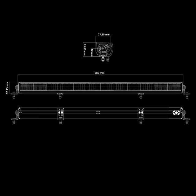 Strands Skylord 40" Dobbel radet LED-bar på 40",30.100 Lumen 