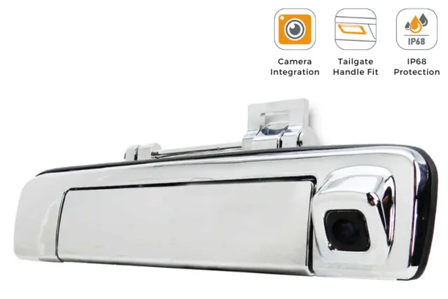 InCarTec Ryggekamera (håndtak) (CVBS) Isuzu D-max (2012-2019) Chrome 