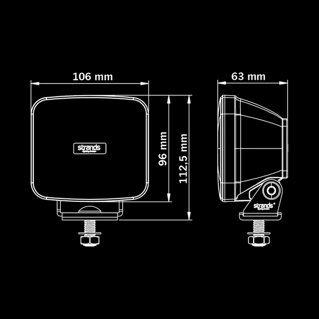 Strands IZE LED old school Arbeidslys med posisjonslys 