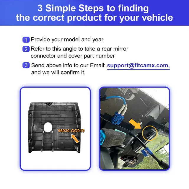 FITCAMX Integrert 4K Dashcam (foran+bak) Hyundai Ioniq 9 (2025 -->) 