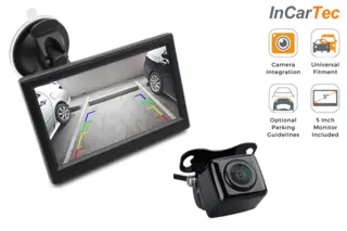 InCarTec Ryggekamerasett Universalt ryggekamera og 5" skjerm