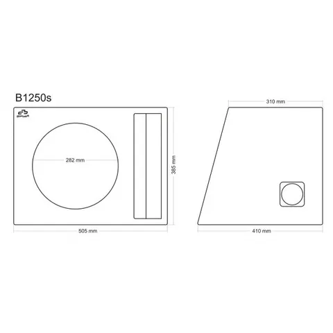 ConnectED 12" basskasse Portet kasse, 50 liter, Black Melange 