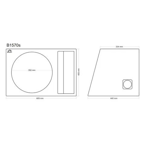 ConnectED 15" basskasse Portet kasse, 70 liter, sort 