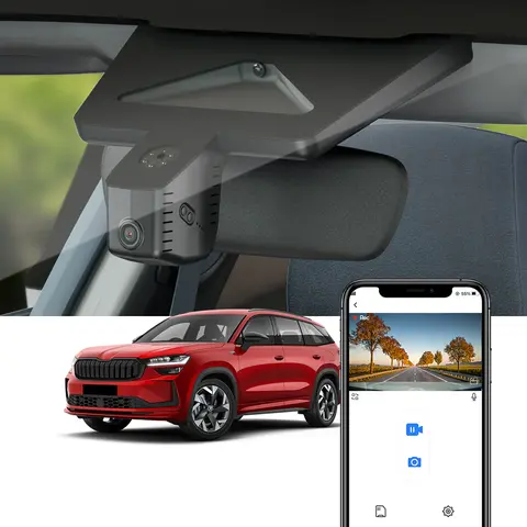 FITCAMX Integrert 4K Dashcam (foran+bak) Skoda Kodiaq 2 (2024-2025)