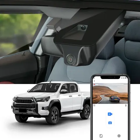 FITCAMX Integrert 4K Dashcam (foran+bak) Toyota Hilux (2021 - 2026)