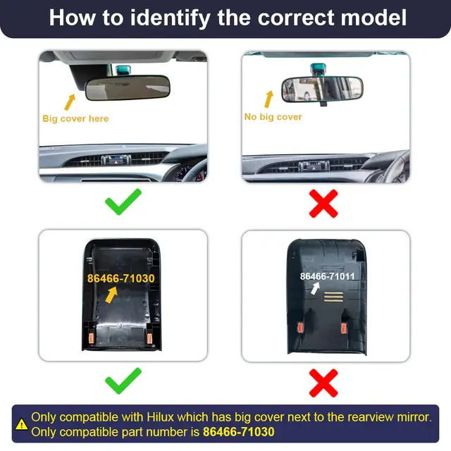 FITCAMX Integrert 4K Dashcam (foran) Toyota Hilux (2021 - 2026) 