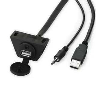 RetroSound forlengelsesledning USB-A/Aux Sort