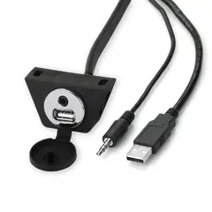 RetroSound forlengelsesledning USB-A/Aux Krom