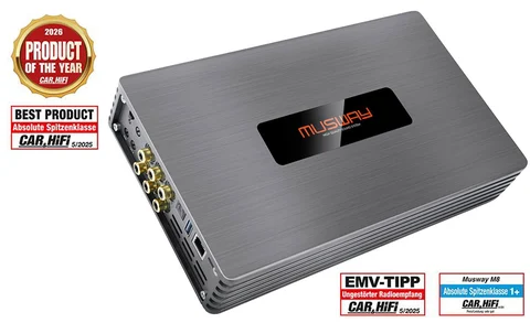 Musway 8-kanals DSP-forsterker 1250W RMS i 2ohm