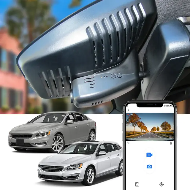 FITCAMX Integrert 4K Dashcam (foran) Volvo S60/V60 (2010 - 2018) 