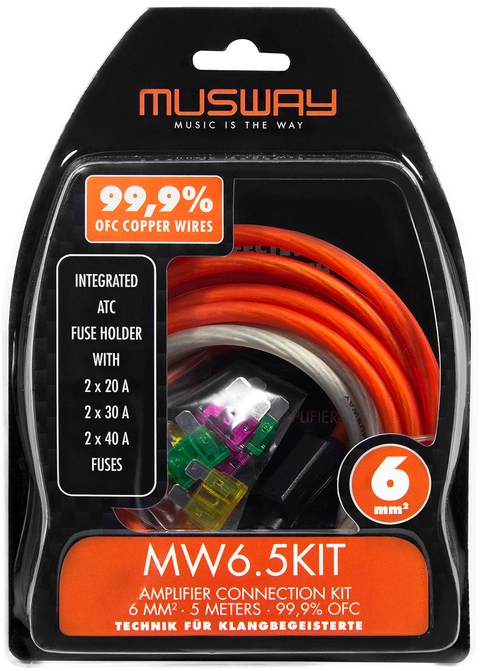 Musway MW6.5KIT Kabelkit 6 mm², Full kobber