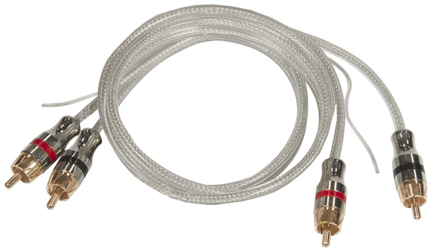 Musway RCA signalkabel, 0,3 Meter Dobbeltskjermet RCA kabel 