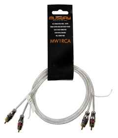 Musway RCA signalkabel, 1 Meter Dobbeltskjermet RCA kabel