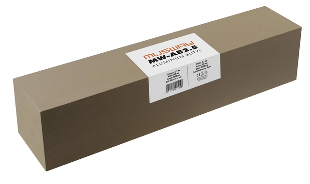 Musway Aluminiumbutyl dempematte 2,5mm, 1,48m² 