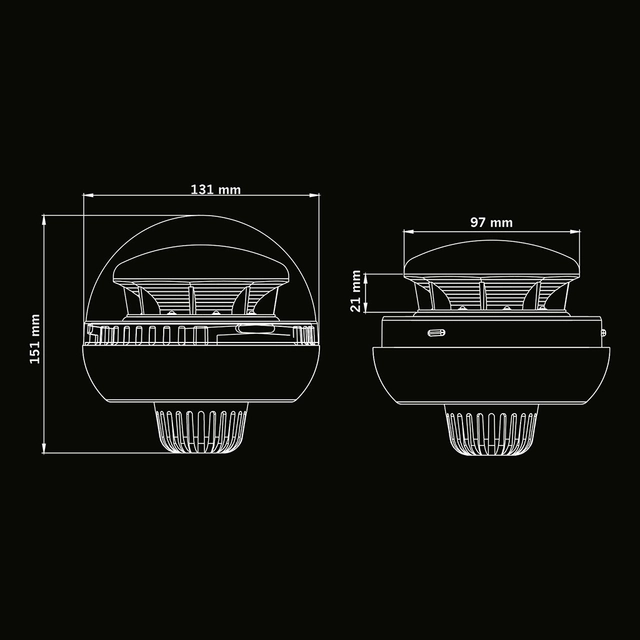 Strands Big Energy Roterende varsellys Stangmontering, 3 mønstre 