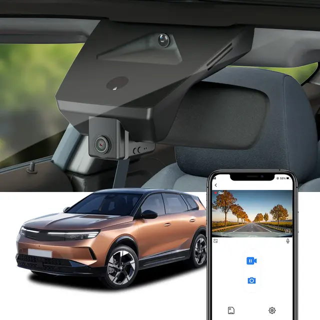 FITCAMX Integrert 4K Dashcam (foran) Citroen/Opel/Peugeot 