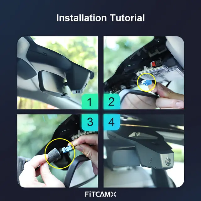 FITCAMX Integrert 4K Dashcam (foran) Citroen/Opel/Peugeot 