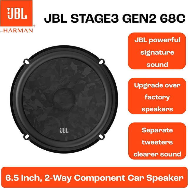 JBL Komponentsett STAGE3, Gen2, 6½" 760W max, 6½", 2-veis komponentsett 