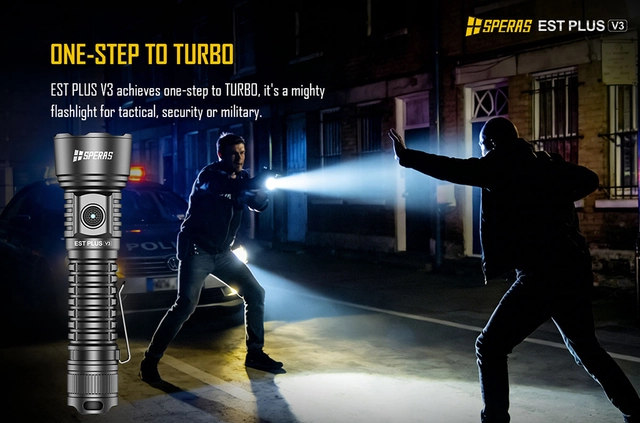 Speras EST PLUS v3 lommelykt 3000lm / 800 meter kastelengde 