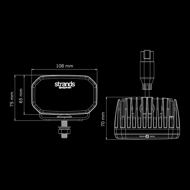 STRANDS FOR9T Light Pod 4" ekstralys For MC, ATV, UTV og alle andre kjøretøy 