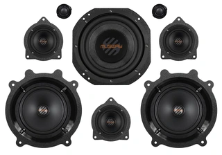 Musway høyttalersett for Tesla 3/Y Front, senter og subwoofer
