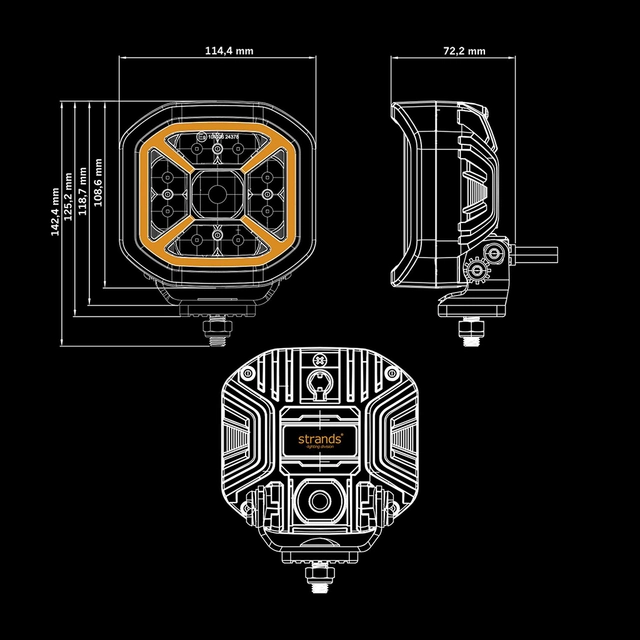 STRANDS SIBERIA X 4" arbeidslys For MC, ATV, UTV og alle andre kjøretøy 