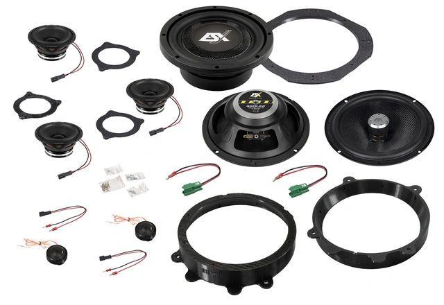ESX Høyttalersett for Tesla 3/Y Front, senter og subwoofer 
