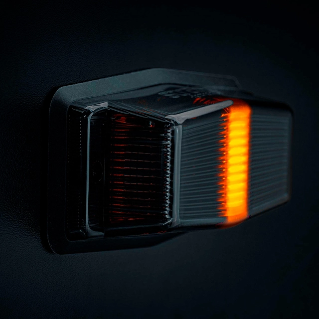 Strands IZE LED black bullet duo Varsellys og hvitt/orange markeringslys 