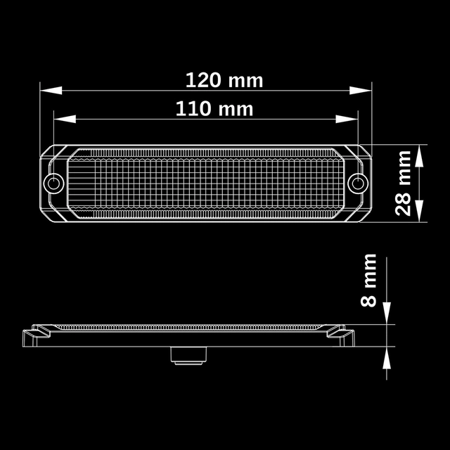 Strands Dark Knight SM6 varsellys 6 LED Mørk linse, 4 mønstre 