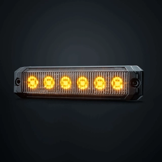 Strands Dark Knight SM6 sidemark 6 LED Mørk linse, orange