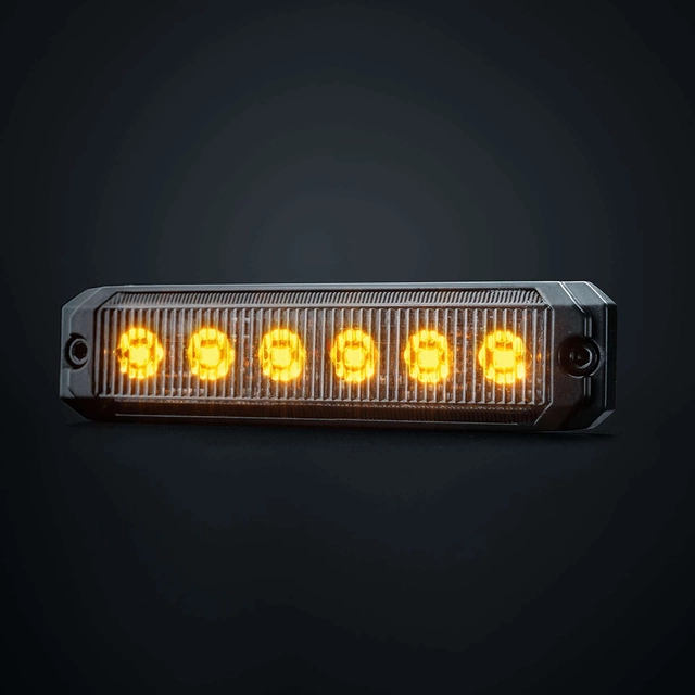 Strands Dark Knight SM6 sidemark 6 LED Mørk linse, orange 