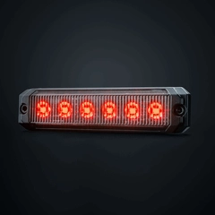 Strands Dark Knight SM6 bak poss 6 LED Mørk linse, rød