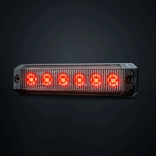 Strands Dark Knight SM6 bak poss 6 LED Mørk linse, rød