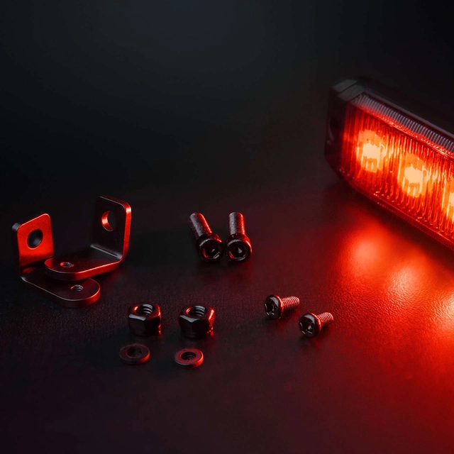 Strands Dark Knight SM6 bak poss 6 LED Mørk linse, rød 