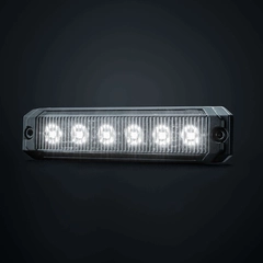 Strands Dark Knight SM6 front poss 6 LED Mørk linse, hvit
