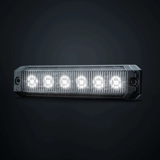 Strands Dark Knight SM6 front poss 6 LED Mørk linse, hvit