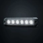 Strands Dark Knight SM6 front poss 6 LED Mørk linse, hvit