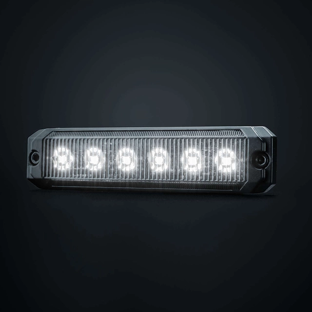 Strands Dark Knight SM6 front poss 6 LED Mørk linse, hvit 